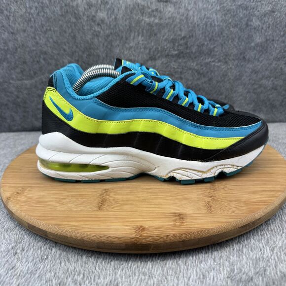 Nike Air Max 95 GS Shoes Boys Size 5.5Y Black Blue Basketball Sneakers 307565-07